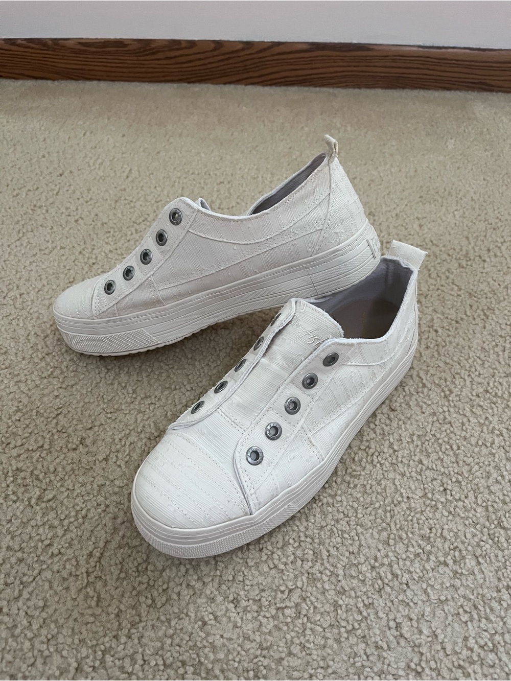 Blowfish Malibu Super Play Lace-Up Slip On Shoes - Sand Dollar Linen - Size 10
